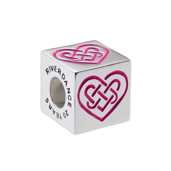 Celtic Love Knot Cube Charm Bead