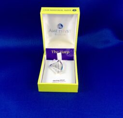 Sterling Silver Harp Brooch