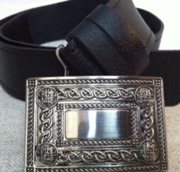 Boys Leather Kilt Belt and Antique Buckle