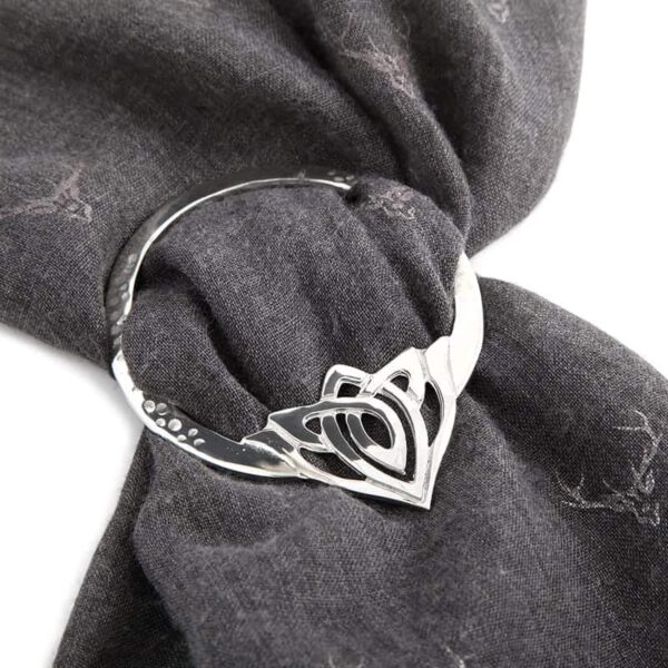 Celtic Trinity Knot Eternity Pewter Scarf/Sash Ring