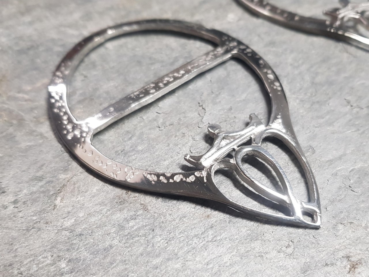 Pewter Scarf Ring - Beaten Circle | eBay