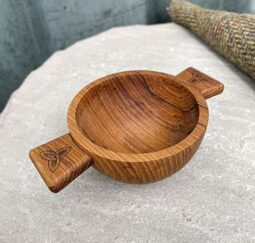 2.5" Celtic Teak Wood Quaich