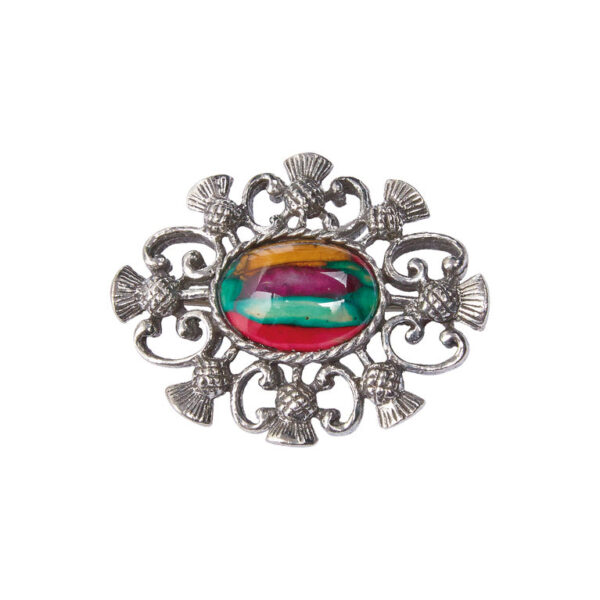 Heathergems Alyth Thistle Brooch