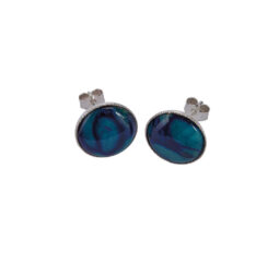 Heathergems Milled Stud Silver Earrings