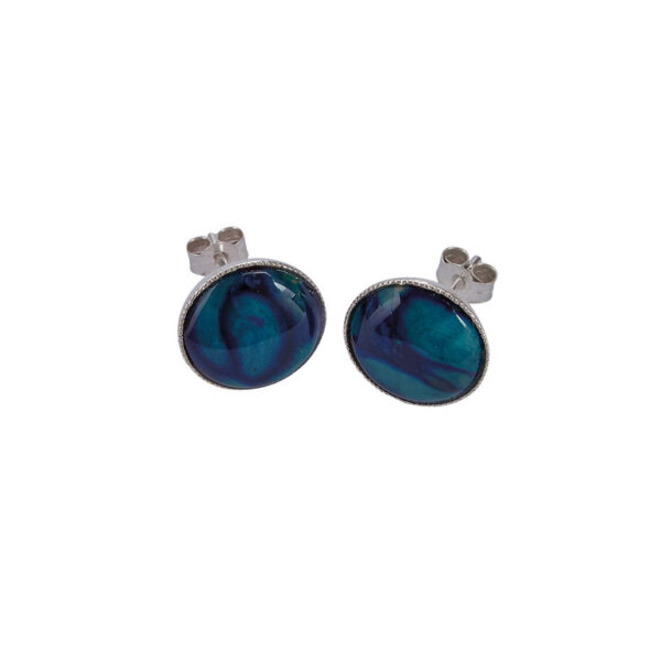 Heathergems Milled Stud Silver Earrings