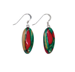 Heathergem Silver Oval Drop Earrings