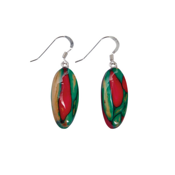 Heathergem Silver Oval Drop Earrings