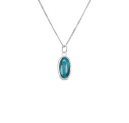 Heathergems Small Oval Silver Pendant