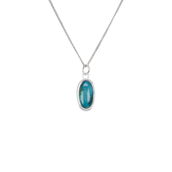 Heathergems Small Oval Silver Pendant