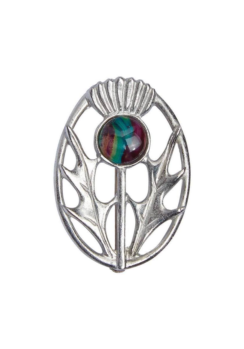 Modern Thistle Brooch