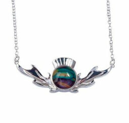 Heathergems Thistle Necklace Silver Plate