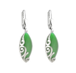 Solvar Cats Eye Green Earrings